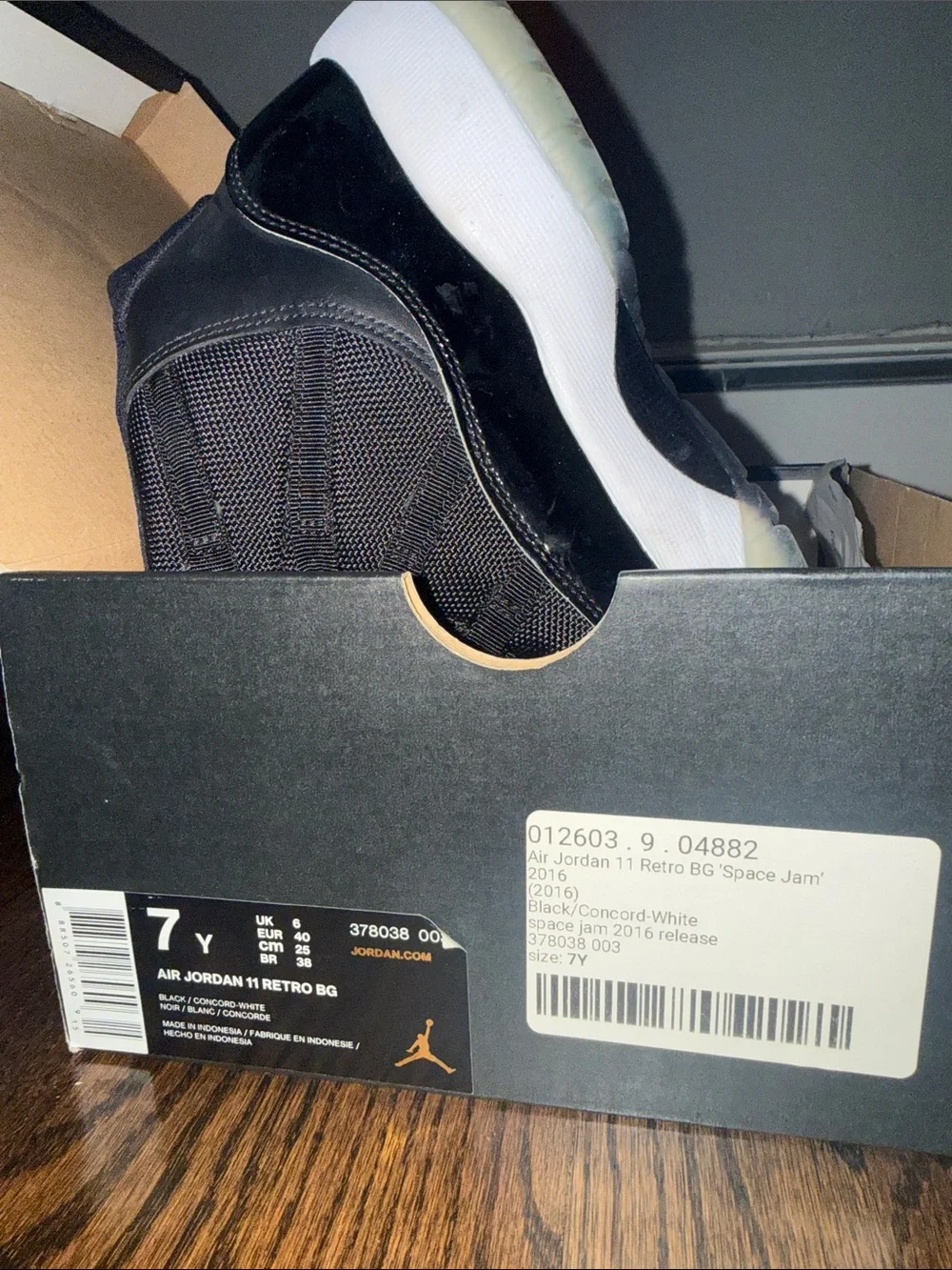 Air Jordan 11 Retro BG “Space Jam” - Black/Concord-White